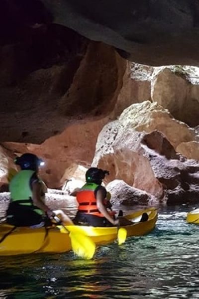 Cave kayaking at Nohoch Cheen Caves Branch tour